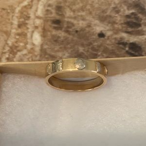 Unisex gold moon phase ring, 14k